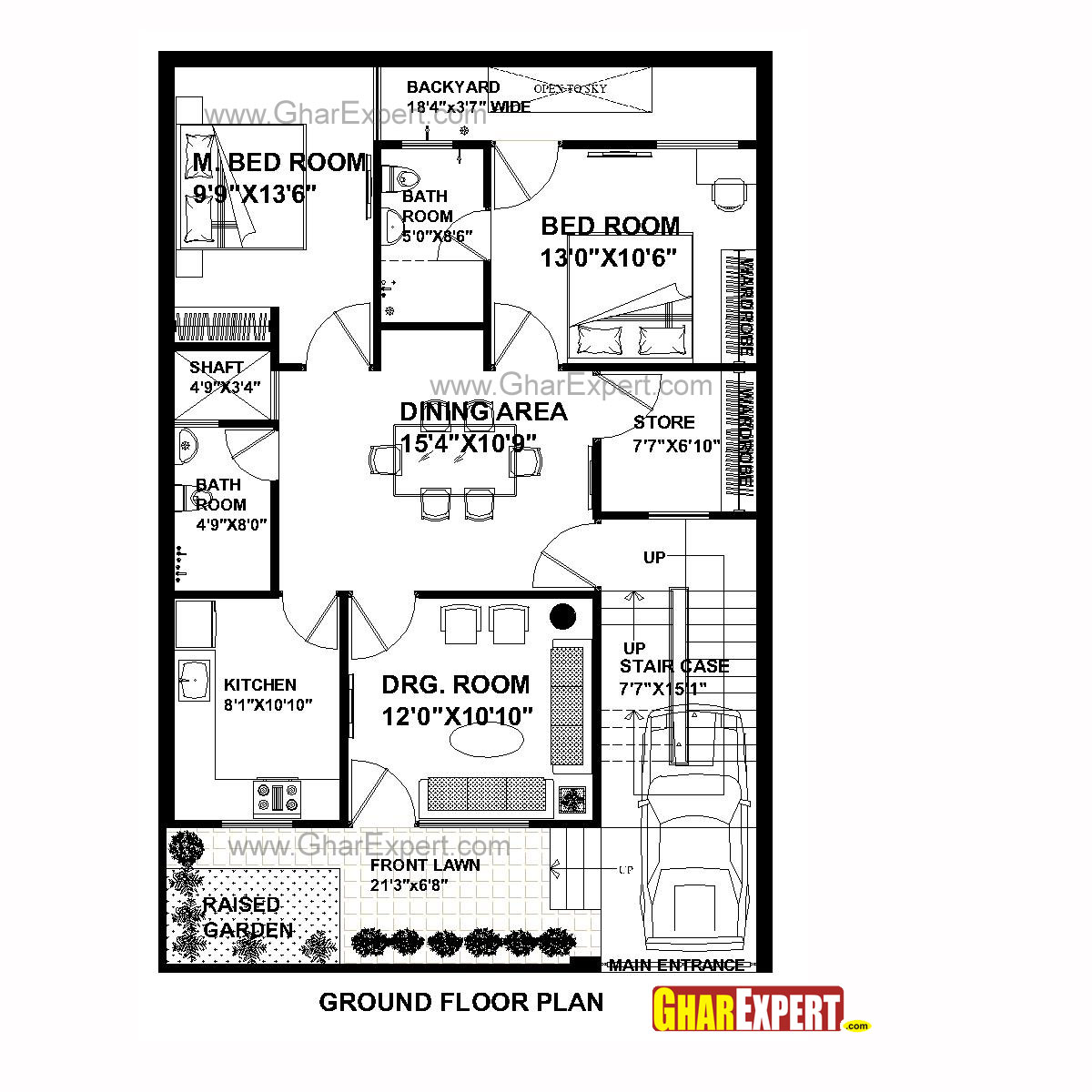 House Plan For 30 Feet By 45 Feet Plot Plot Size 150 Square