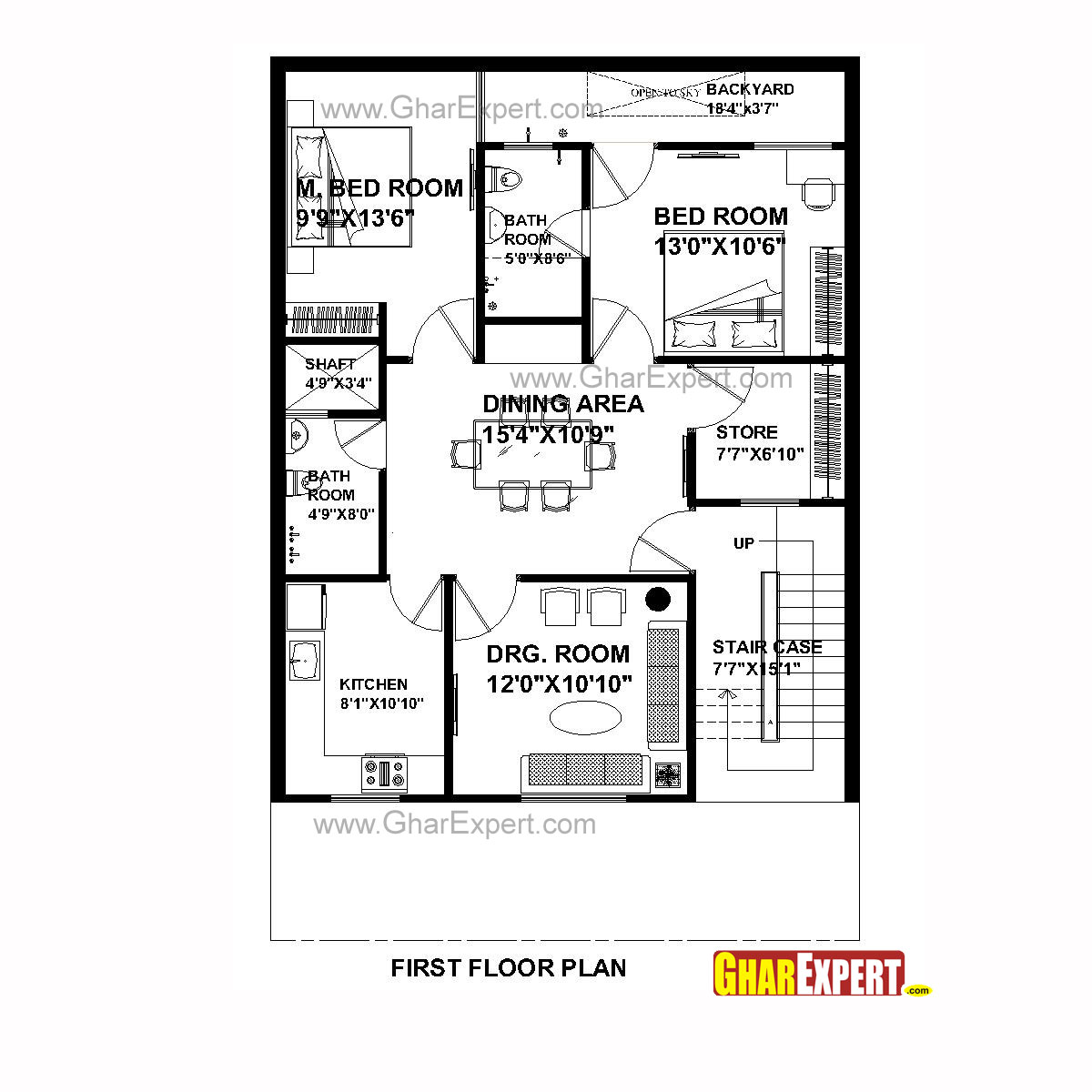 House Plan For 30 Feet By 45 Feet Plot Plot Size 150 Square