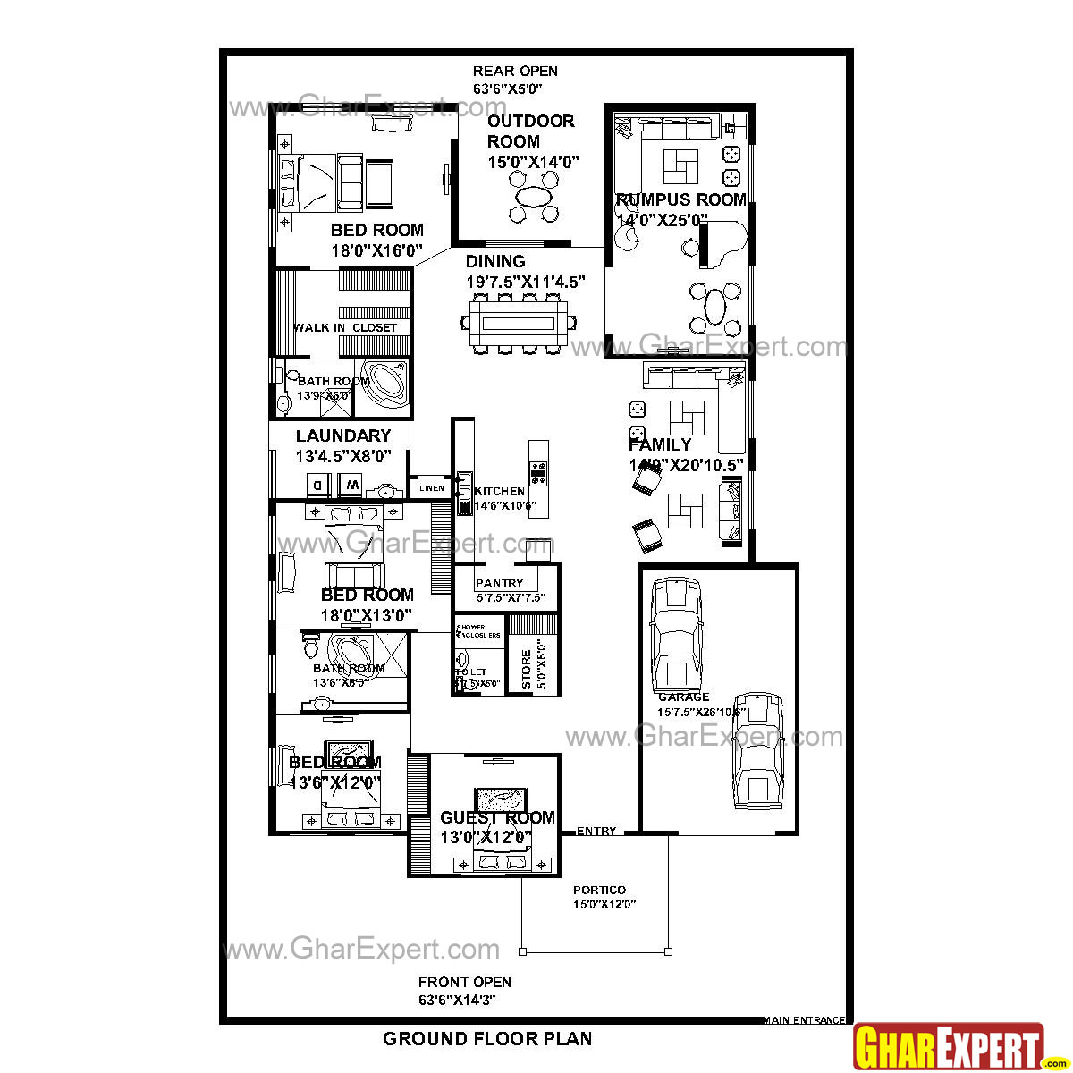 House Plan For 65 Feet By100 Feet Plot Plot Size 722 Square Yards GharExpert House Plan For 65 Feet By100 Feet Plot Plot Size 722 Square Yards GharExpert