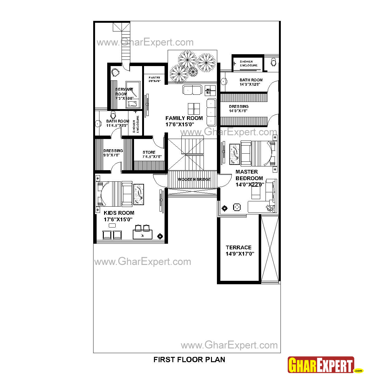 House Plan for 45 Feet by 80 Feet plot (Plot Size 400 Square Yards 45 Feet Is How Many Yards
