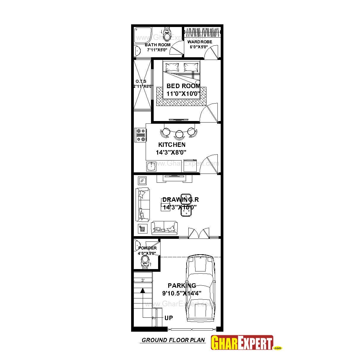 House Plan For 15 Feet By 50 Feet Plot Plot Size Square Yards Gharexpert Com