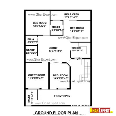 House Plan For 35 Feet By 50 Feet Plot Plot Size 195 Square