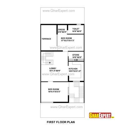  House Plans on House Plan For 30 Feet By 75 Feet Plot  Plot Size 250 Square Yards