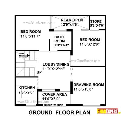 House Plan For 30 Feet By 30 Feet Plot Plot Size 100 Square