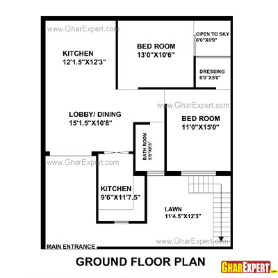 Indian House Design on House Plan For 33 Feet By 40 Feet Plot  Plot Size 147 Square Yards