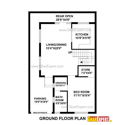 House Plans Design on House Plan For 30 Feet By 45 Feet Plot  Plot Size 150 Square Yards