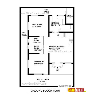 house plan for 40 feet60 feet plot (plot size 267 square