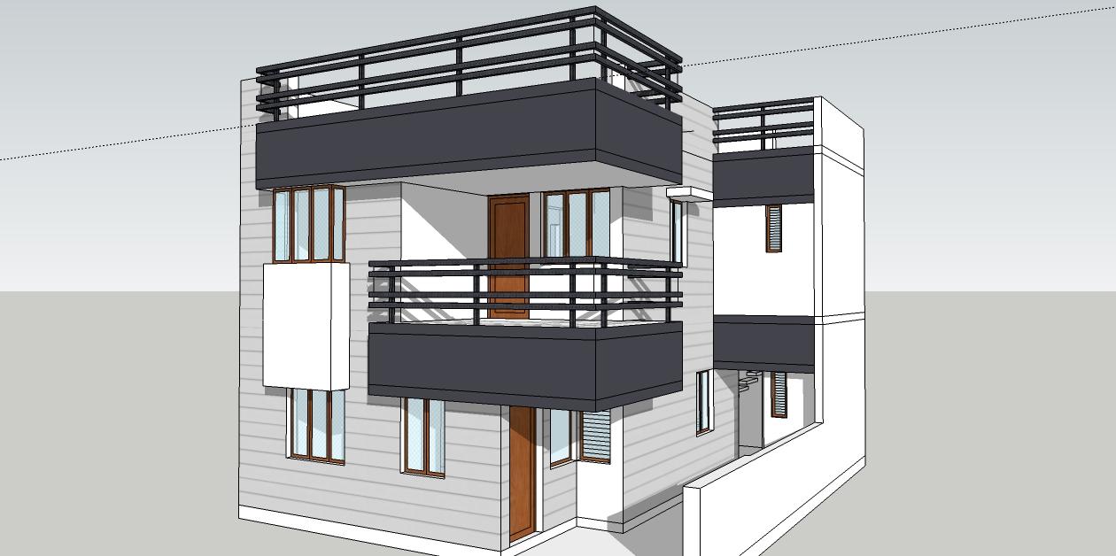 Front elevation model of house   GharExpert