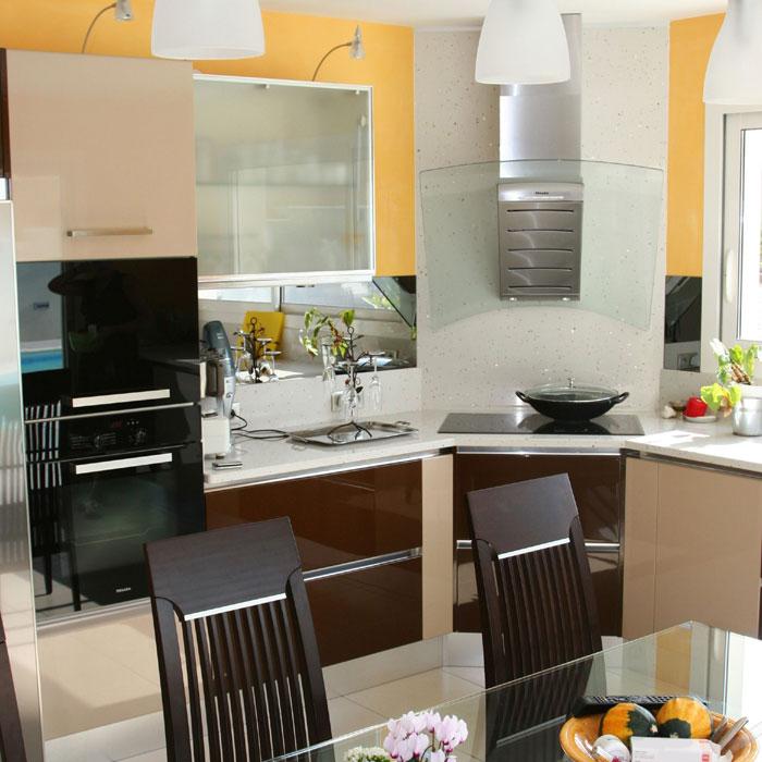 Dine in elegant kitchen