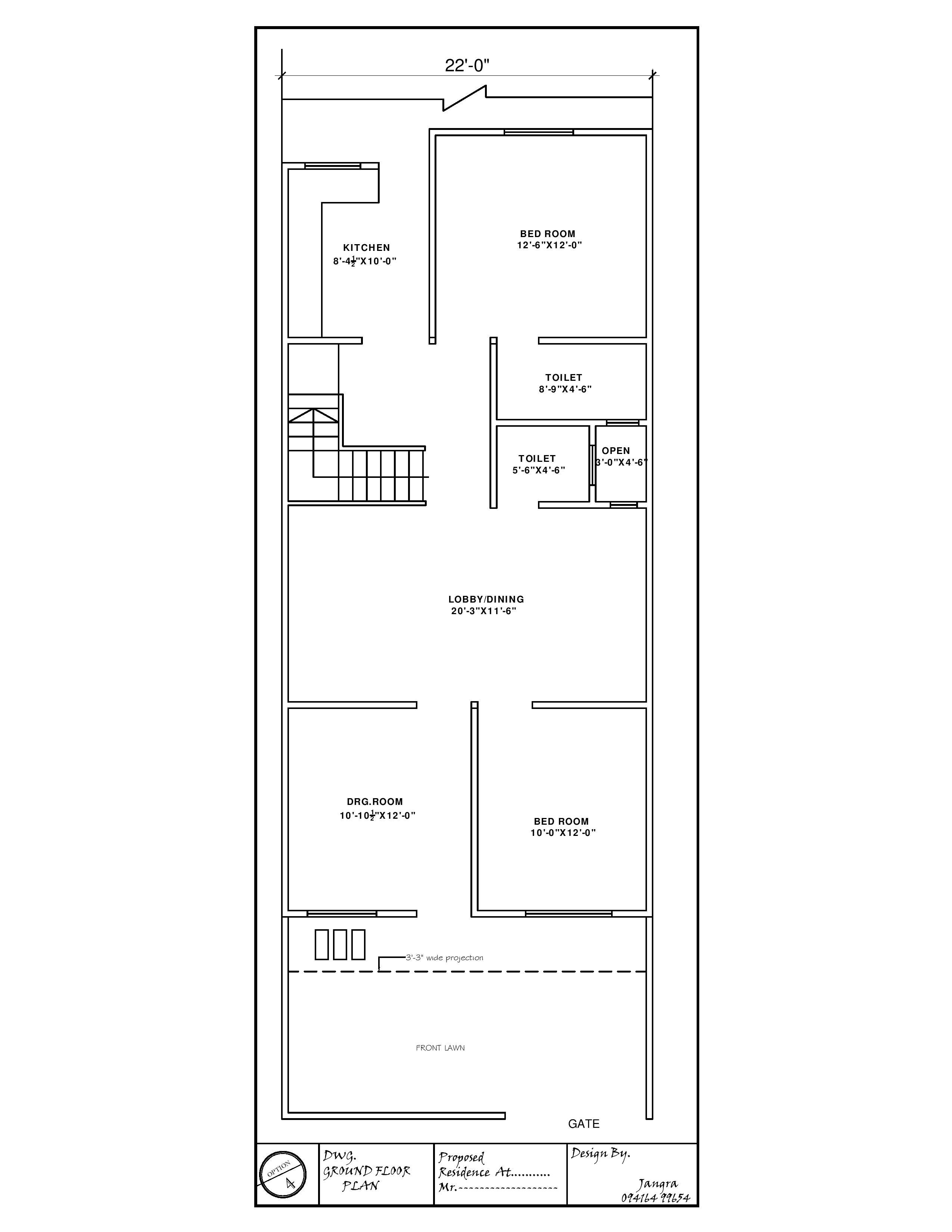 15 X 40 Duplex House Plans
