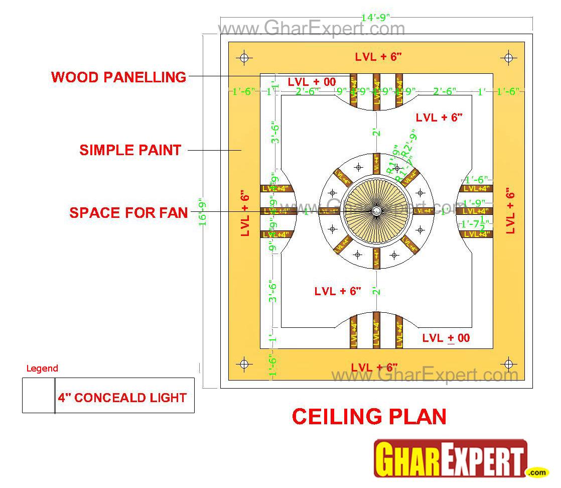 Pop False Ceiling Design With Royal Dome At The Center