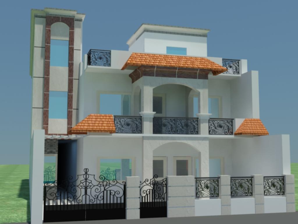 Modern front elevation design - GharExpert