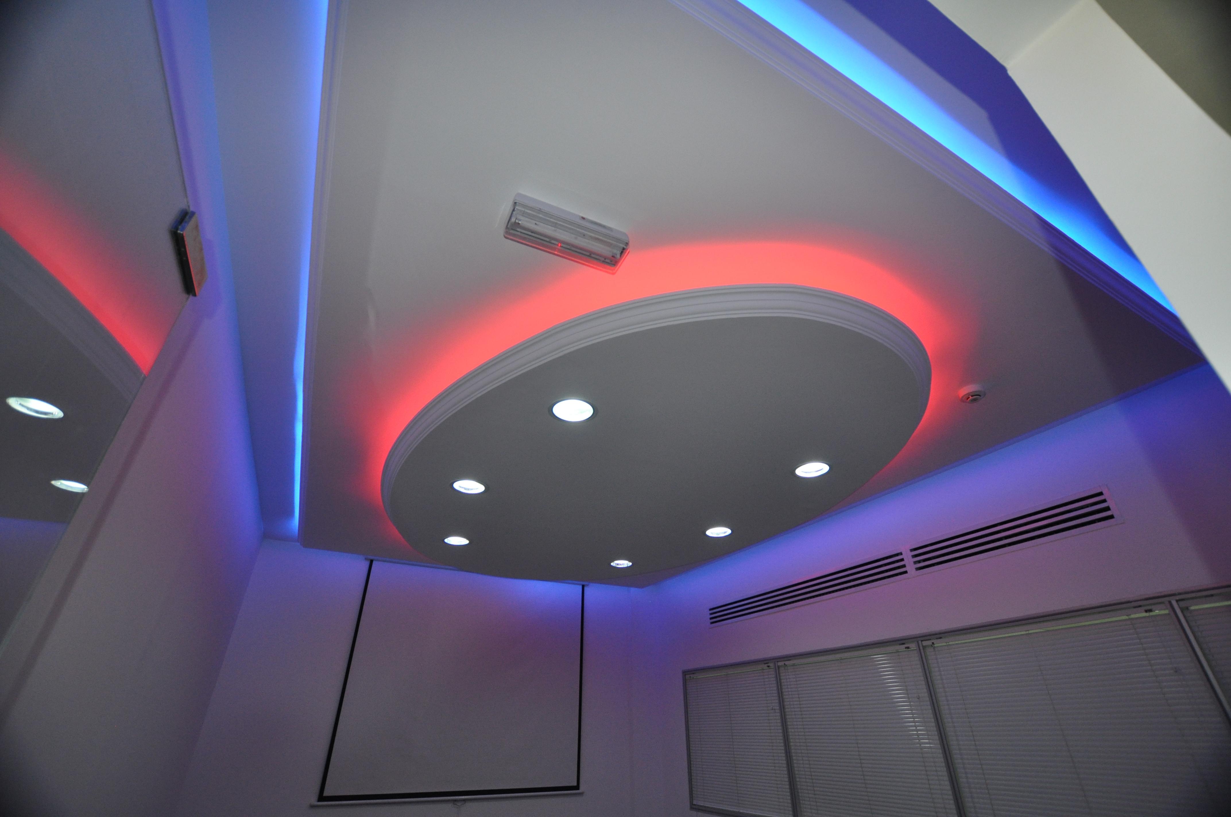 Cool Lighting Combination In Pop Ceiling Design Gharexpert