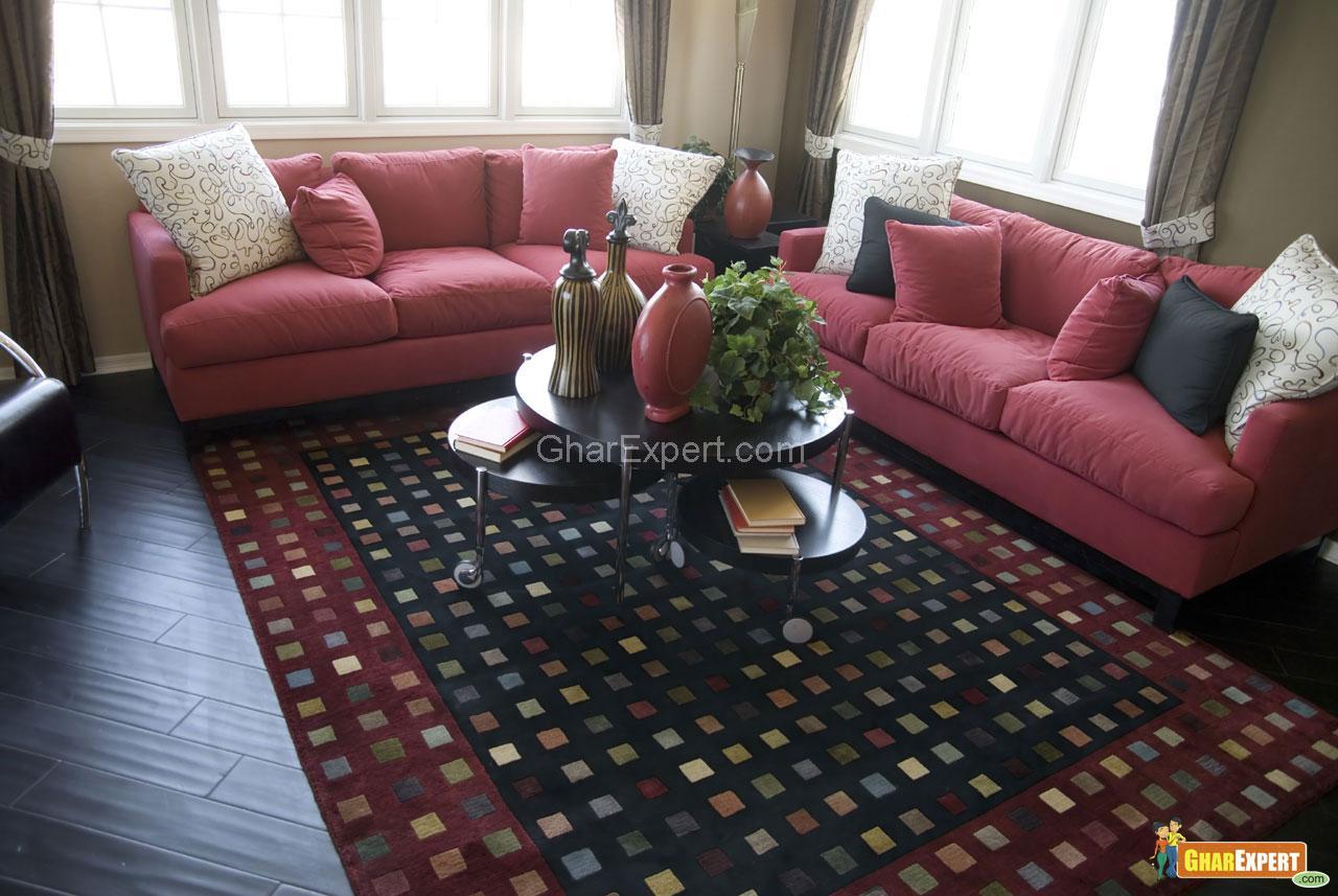 Pink Sofa in Drawing Room