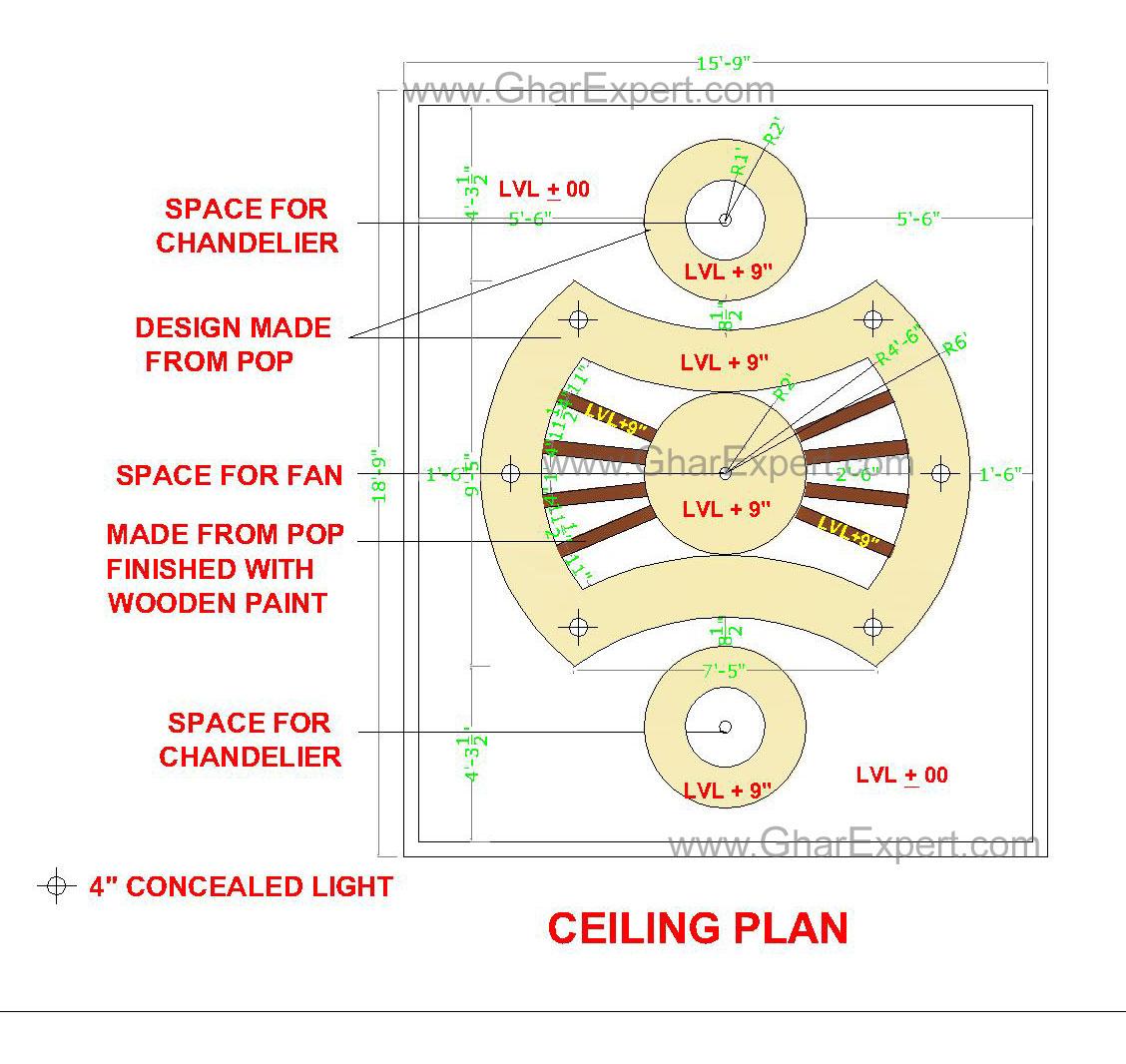 False Ceiling In Pop With Wooden Planks Effect Gharexpert