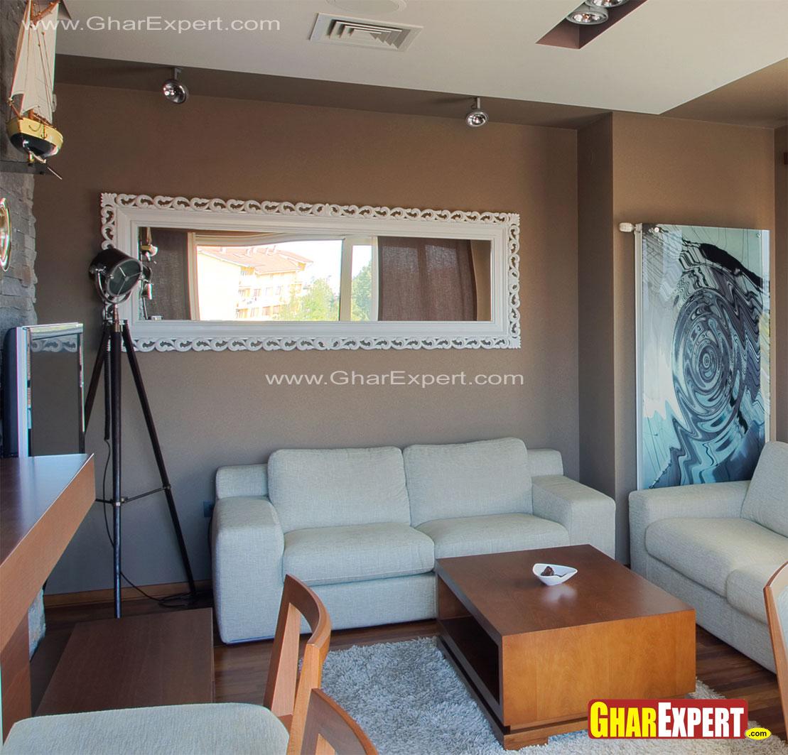 Decorative Horizontal Wall Mirror For Wall In Living Room Gharexpert