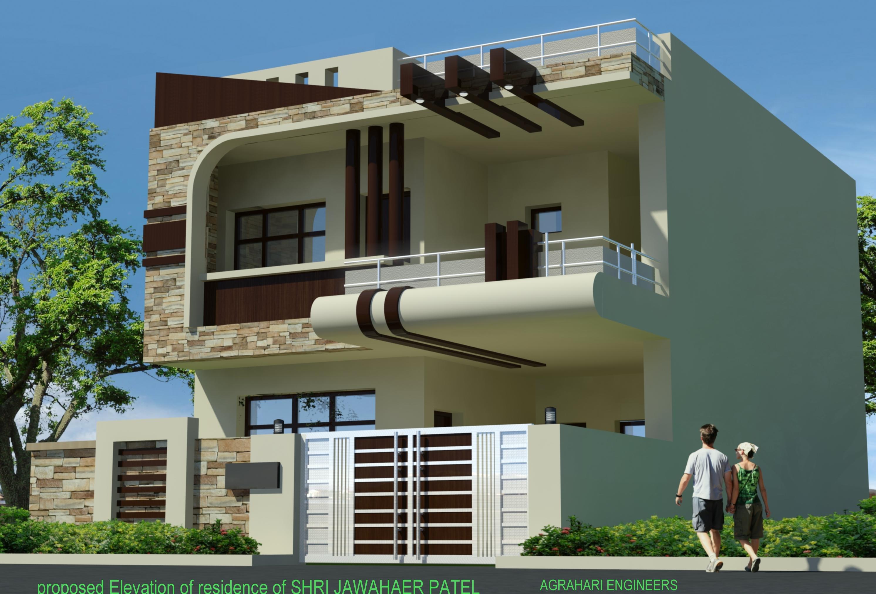 Front Elevation Of 25 X 50 Plot Building Gharexpert