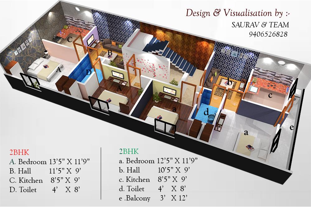 House Plan For 22 Feet By 60 Feet Plot 1st Floor Plot Size 1320 Square Feet GharExpert