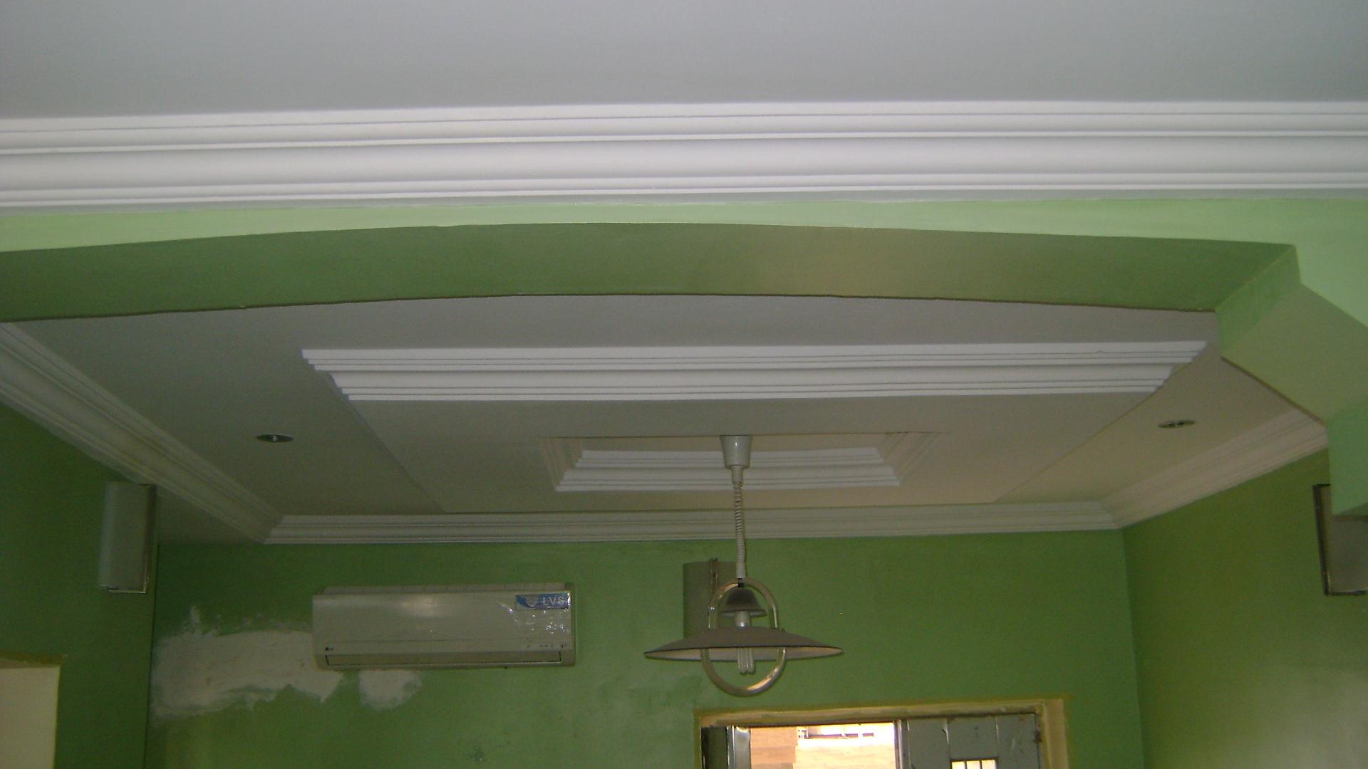 Full Pop Ceiling With Split Air Conditioner Ac On The Wall
