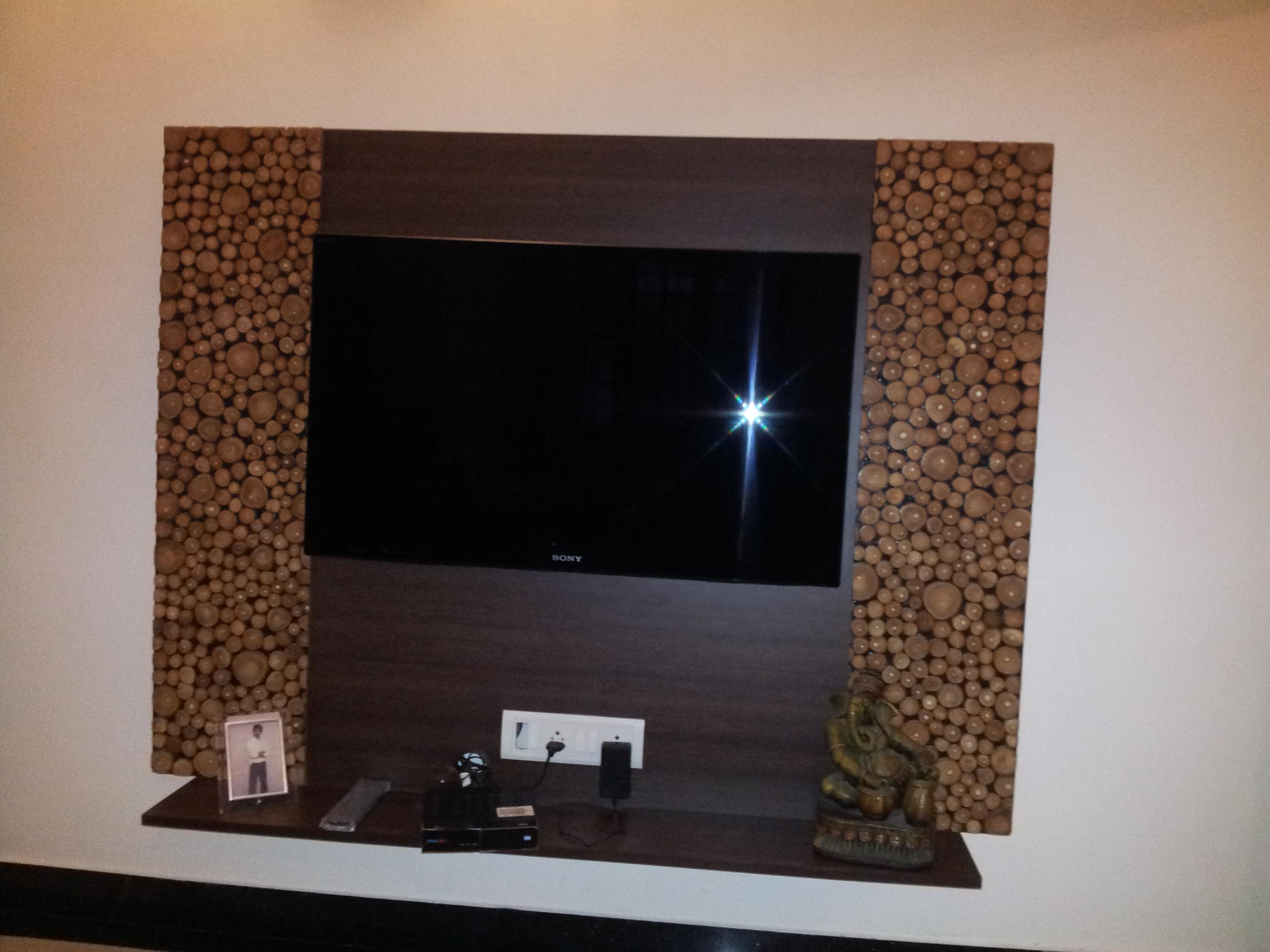 LED TV Wall Mount panel with beautiful laminate on both sides of ...