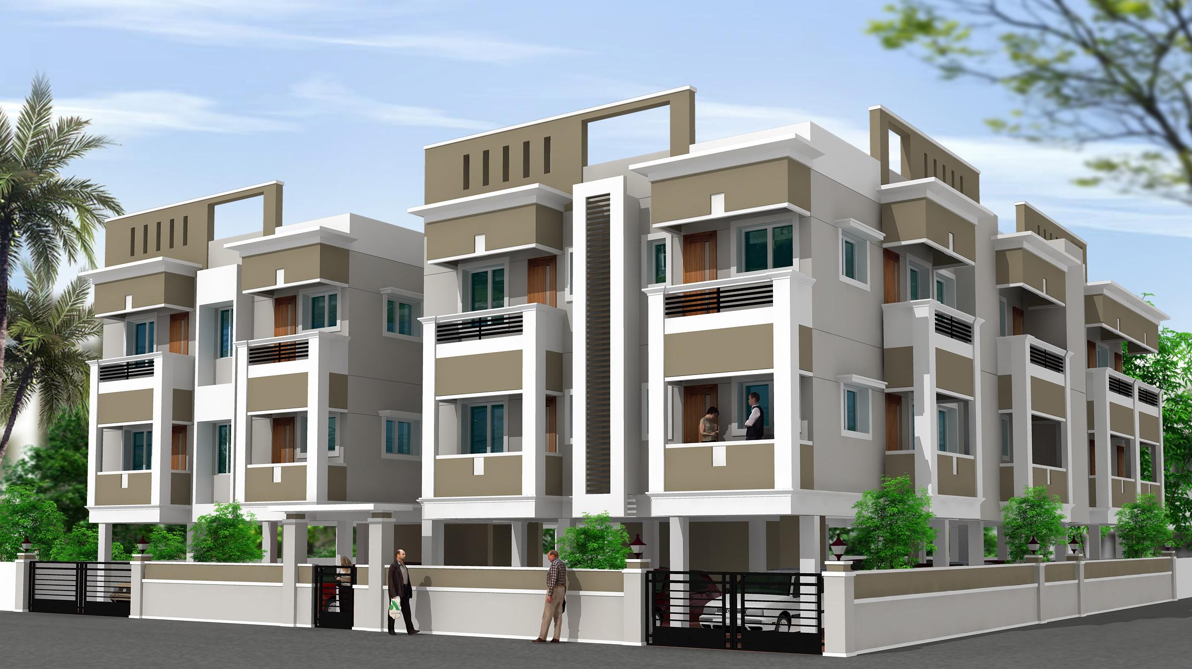 Residential building elevation design with detailing - GharExpert