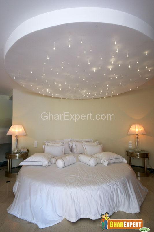 Bedroom Ceiling Like a Star Sky Over.. - GharExpert