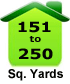 151 to 250 Sq. Yards (1351 to 2250 Sq. Feet)
