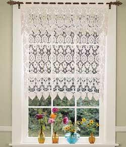 White lace Kitchen Curtain