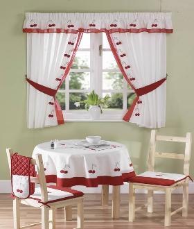 White kitchen curtain