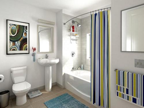 clutter free bathroom