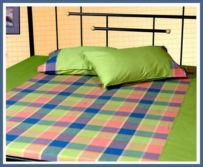 Cotton Check Bed Sheet