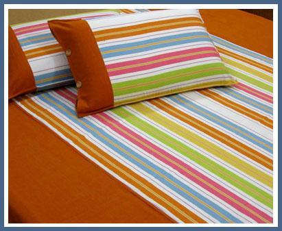 Striped Cotton Bed Sheet