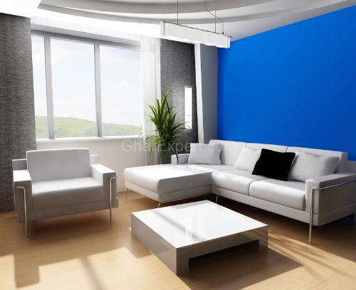 Blue color in Living Room