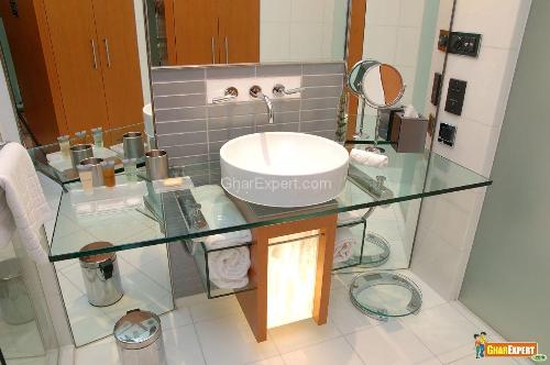 Modern Vanity Design with Wall Mount Sink Faucet