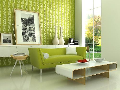 Green color for living room