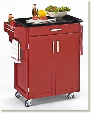 Red kitchen trolley