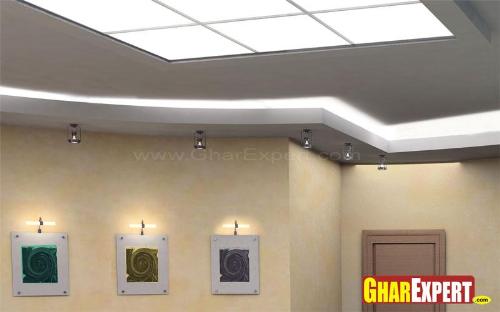 Glass Ceiling with blend of False Ceiling