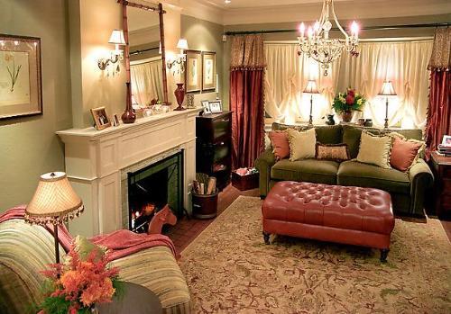 Living Room Fireplace Lighting