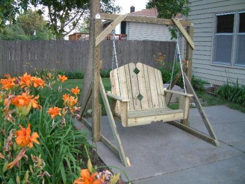  wood garden swing