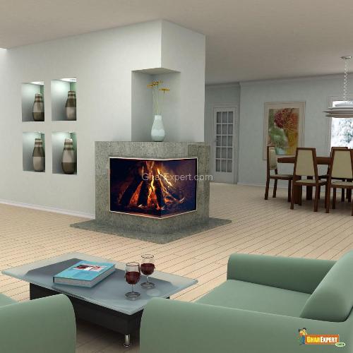 Modern Living Room Fireplace