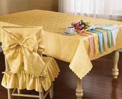 Yellow Dining table 
Cloths