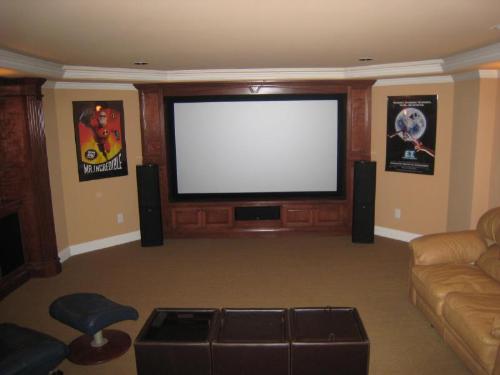 Home theater in basement