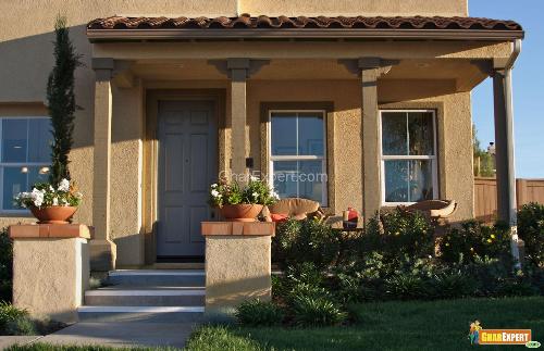Brown color use on the exterior walls Brown color use on the exterior walls