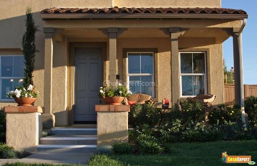 Brown color use on the exterior walls