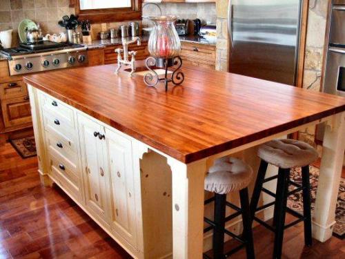 Wooden Kitchen Island