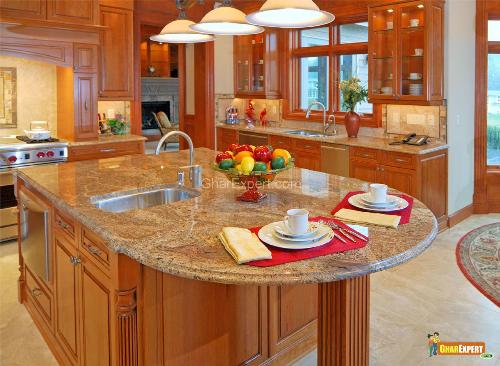 organized kitchen island