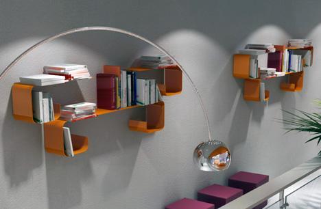 Shelves in Living Room Clutter Free Living