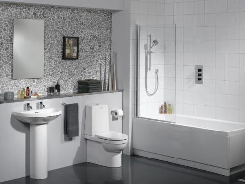 Black and white Small Bathroom