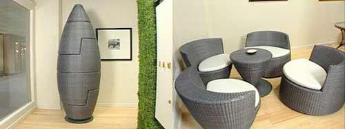Folding chairs in small living Folding chairs in small living