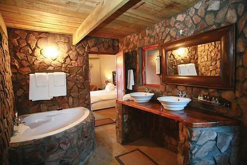 rustic style bathroom